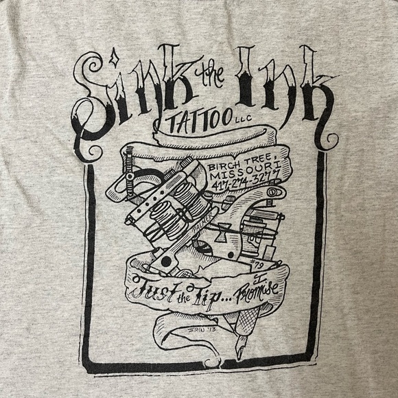 Sink The Ink Tattoo LLC Shop Local Tattoo Shop Tank Size Small - Picture 2 of 3